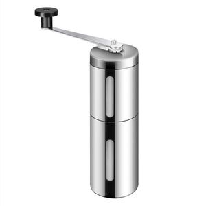 Manual Coffee Bean Grinder Stainless Steel Small Portable with Ceramic Burr