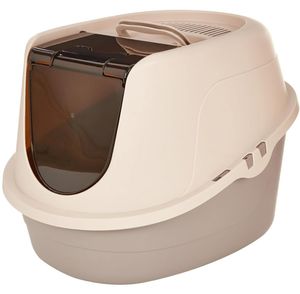 No-Mess Multicolor Hooded Cat Litter Box