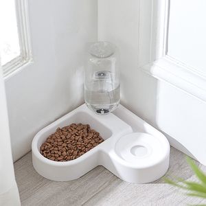 Novel Design Automatic Dog Cat Feeder and Water Dispenser Food Bowl