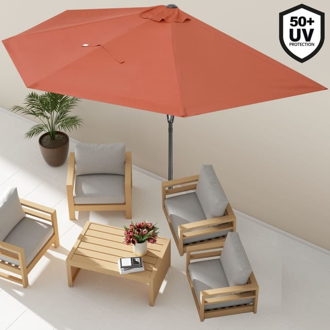 Outdoor beach shade half Parasol Umbrella Polyester fabric Courtyard Crescent wall umbrella pavilion cafe umbrellas