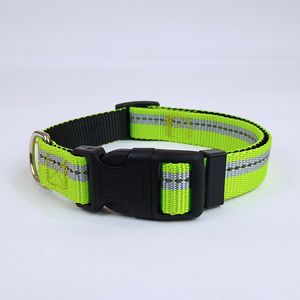 Reflective Safe Pet Collar Solid Nylon, Mixed Colors, Free Replacement