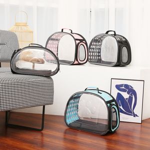 Transparent Portable Cat Carried Bag Foldable Soft-Sided Pet Carriers