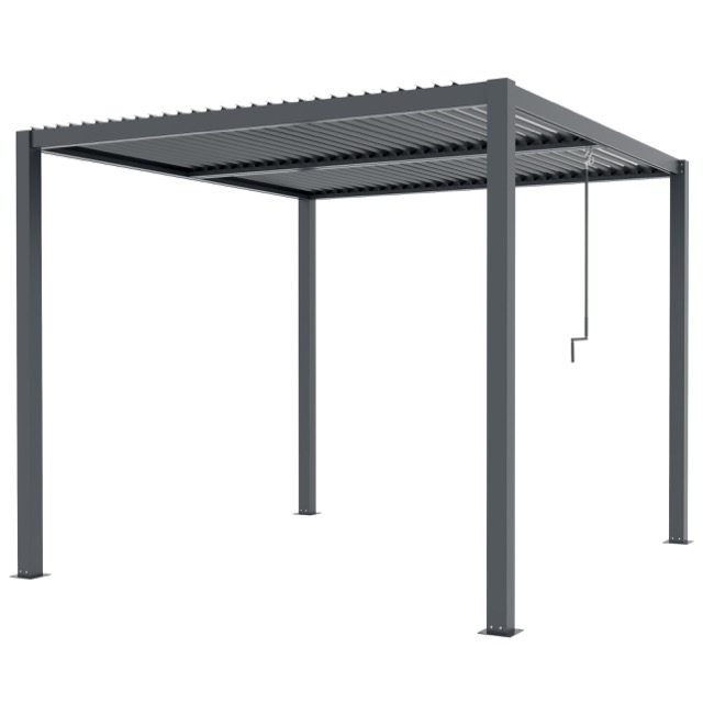 3*3M Outdoor furniture Garden louvered aluminum bioclimatic pergola pavilion