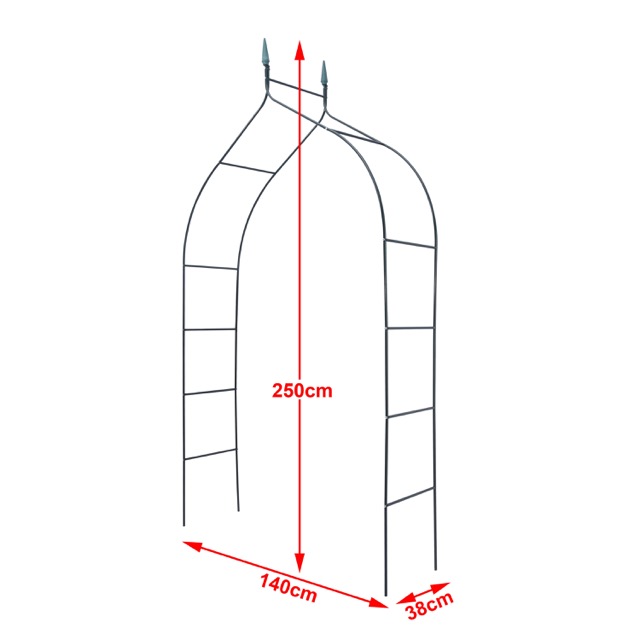 Garden Arch Rose Arbor Metal for Climbing Plant Outdoor Garden Lawn flower stand