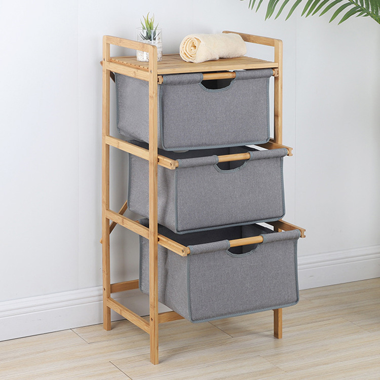 3 Tier Fabric Storage Cabinet Tower Drawers
