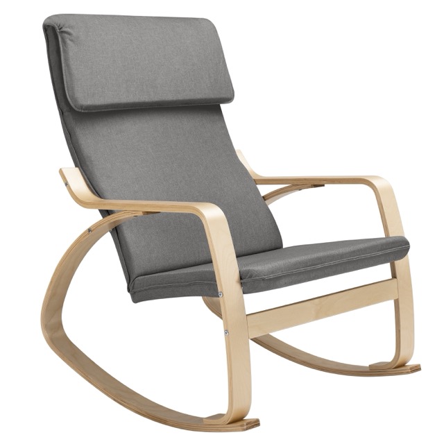 Living room furniture Bentwood Leisure Rocking chair for Adults Eco Friendly Chaise Lounge Modern Fabric Recliner Chair
