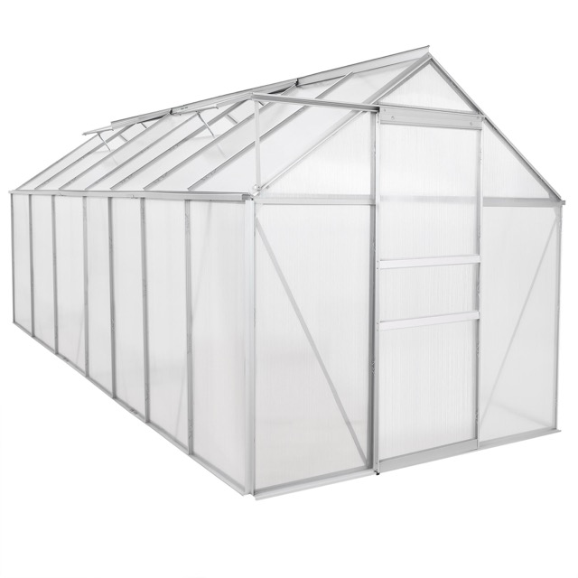 Beautiful PC polycarbonate sheet outdoor green houses aluminum frame garden greenhouse