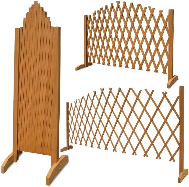 Growing Support Garden Screen Expanding Wooden Expandable Instant Fence trellis