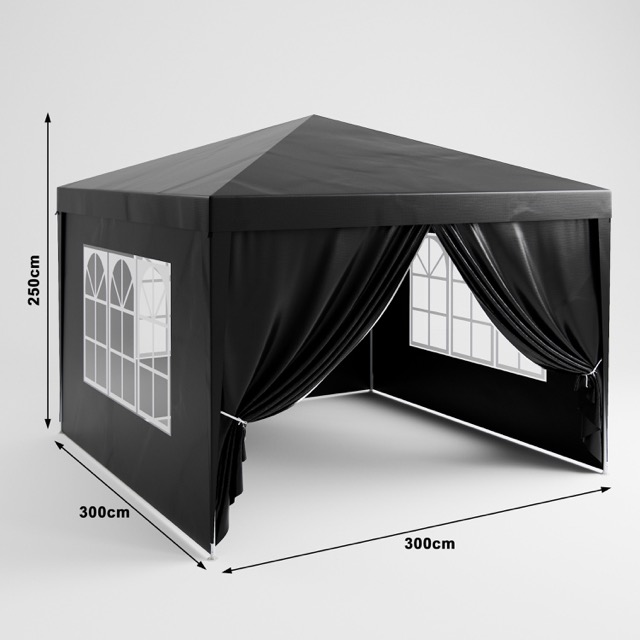10ftx10ft Dustproof Waterproof Folding Canopy Shelter Cutome color Outdoor PE 4 legs party tent with windows pavilion