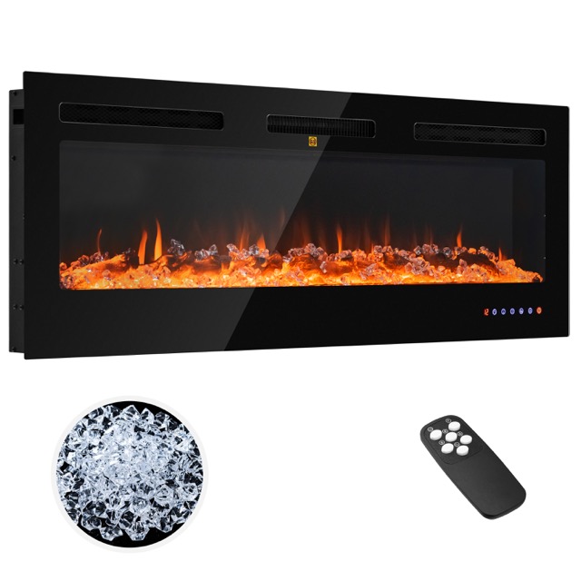 Multipl Color Flames Modern Wall Mounted LED Electric Heater Led Decorative Fireplace