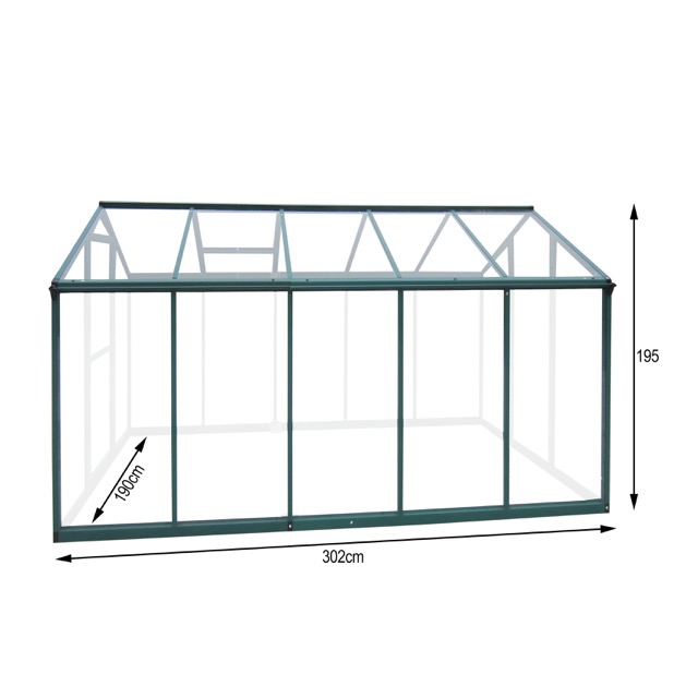 Winter Proof Cold Frame Garden Aluminium Greenhouse Garden Tomato Plant House with base