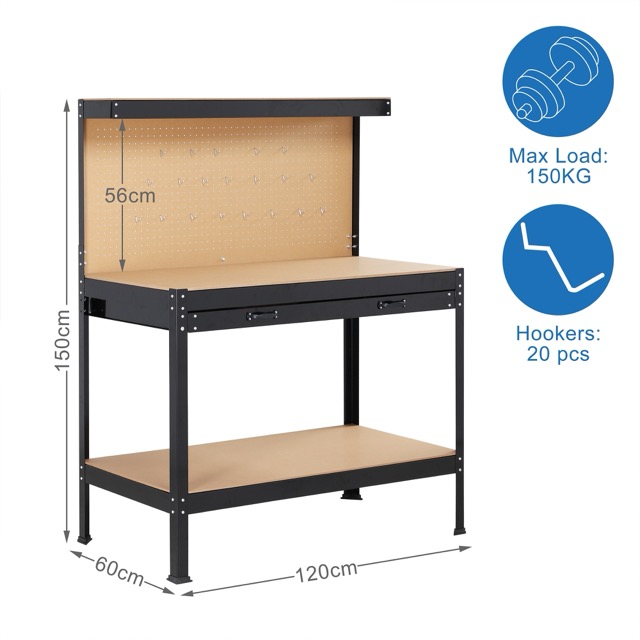 Multi-purpose Workbench Work Table with Drawer