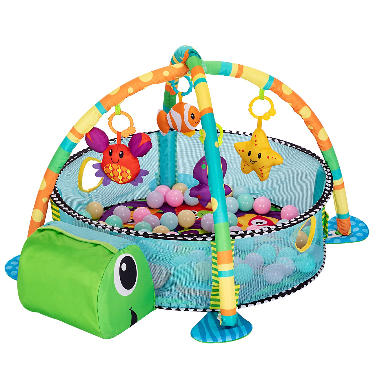 Turtle Play Mat For Baby Child Activity Gym With ocean balls