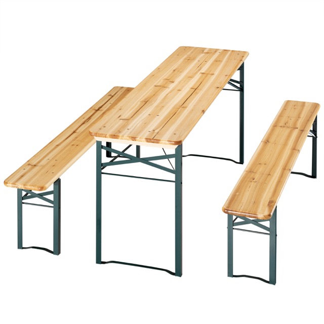 Outdoor Patio picnic Furniture Folding Beer dining table Wooden Beer Set Table And Beach