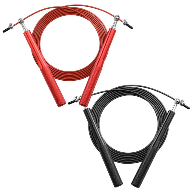 Custom logo long handles jump rope Metal skipping Rope skipping rope for exercise