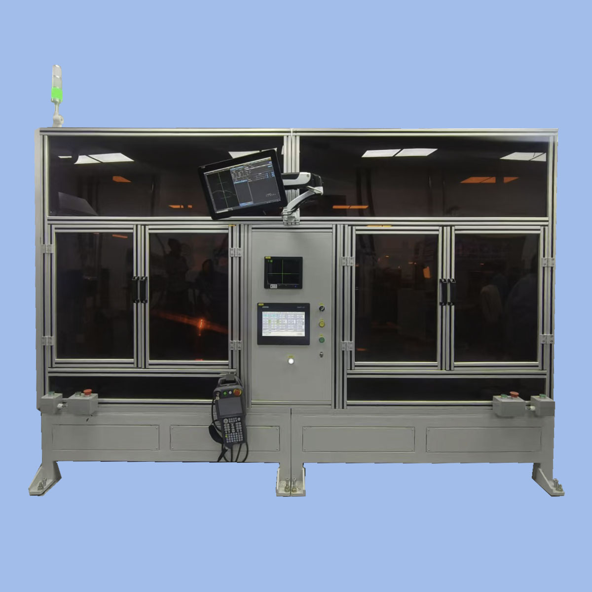 电池壳装配角自动激光焊机