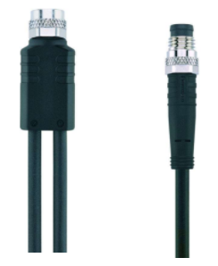 Y型分離器, M8 母頭, 4針腳, 帶 電纜 出線, M8 公頭, 直型, 3針腳