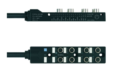I/O-分線盒, M8, 被動(dòng), 8 ports, 3針腳, 固定電纜連接