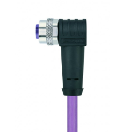 M12 母頭, 彎型, Profibus, 4針腳, B-編碼, 屏蔽