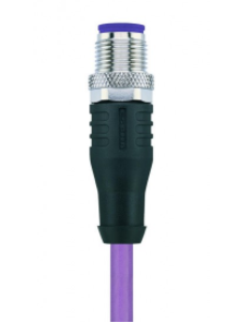 M12 公頭, 直型, Profibus, 4針腳, B-編碼, 屏蔽