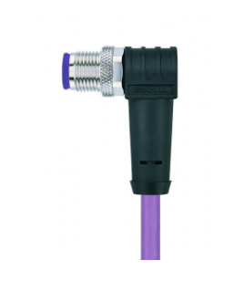 M12 公頭, 彎型, Profibus, 4針腳, B-編碼, 屏蔽