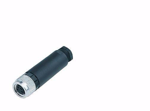 M8直頭孔式電纜連接器 螺釘接線 3芯，4芯