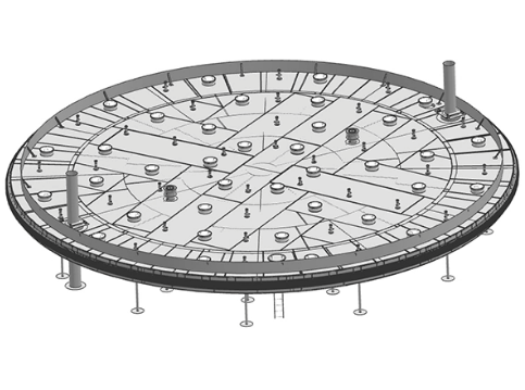 双盘式钢制内浮顶