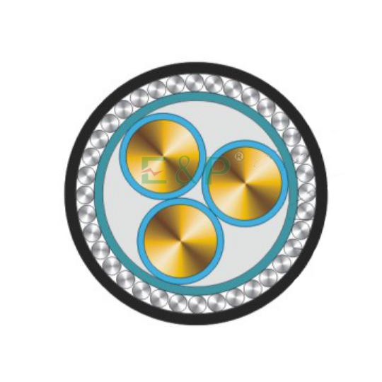 1900/3300V PVC Insulated and Sheathed,Steel Wire Armoured Low Voltage Power Cables