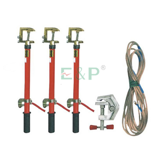 H.V. Earthing Rods With Earthing Wire And Earthing Clamp(Mechanical Spring & Copper & Indoor)