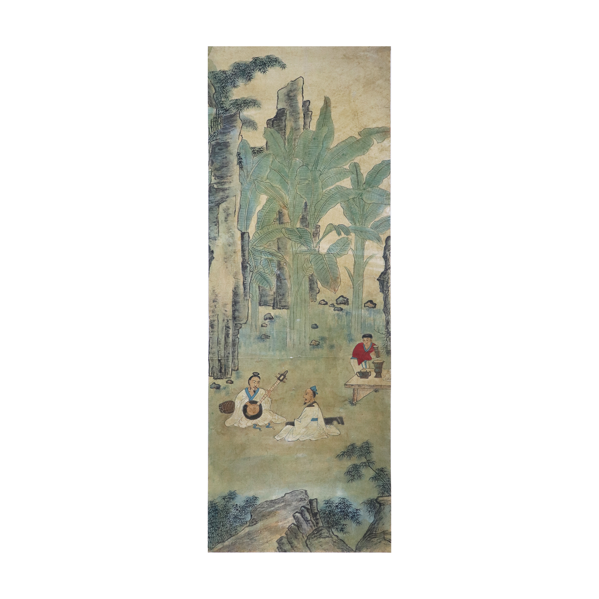 仿仇英 桐蔭撫琴圖