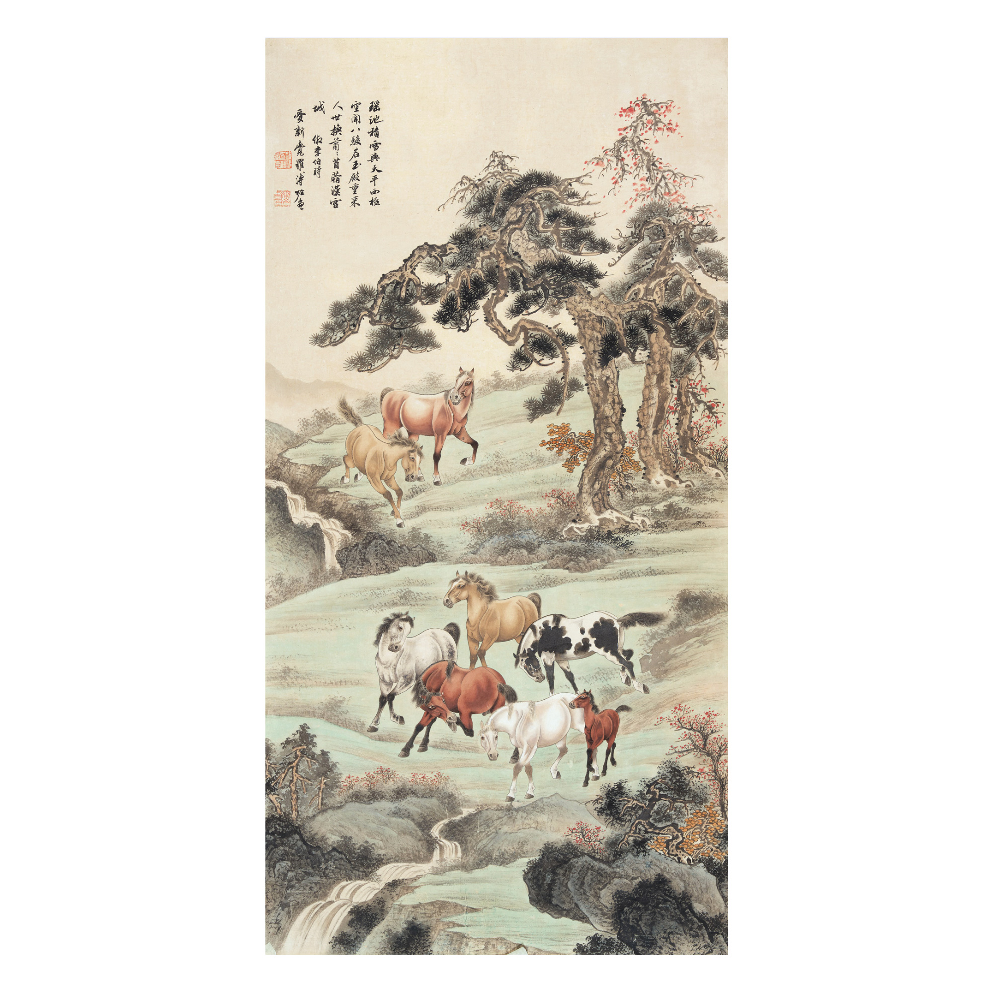 溥佐 八駿圖