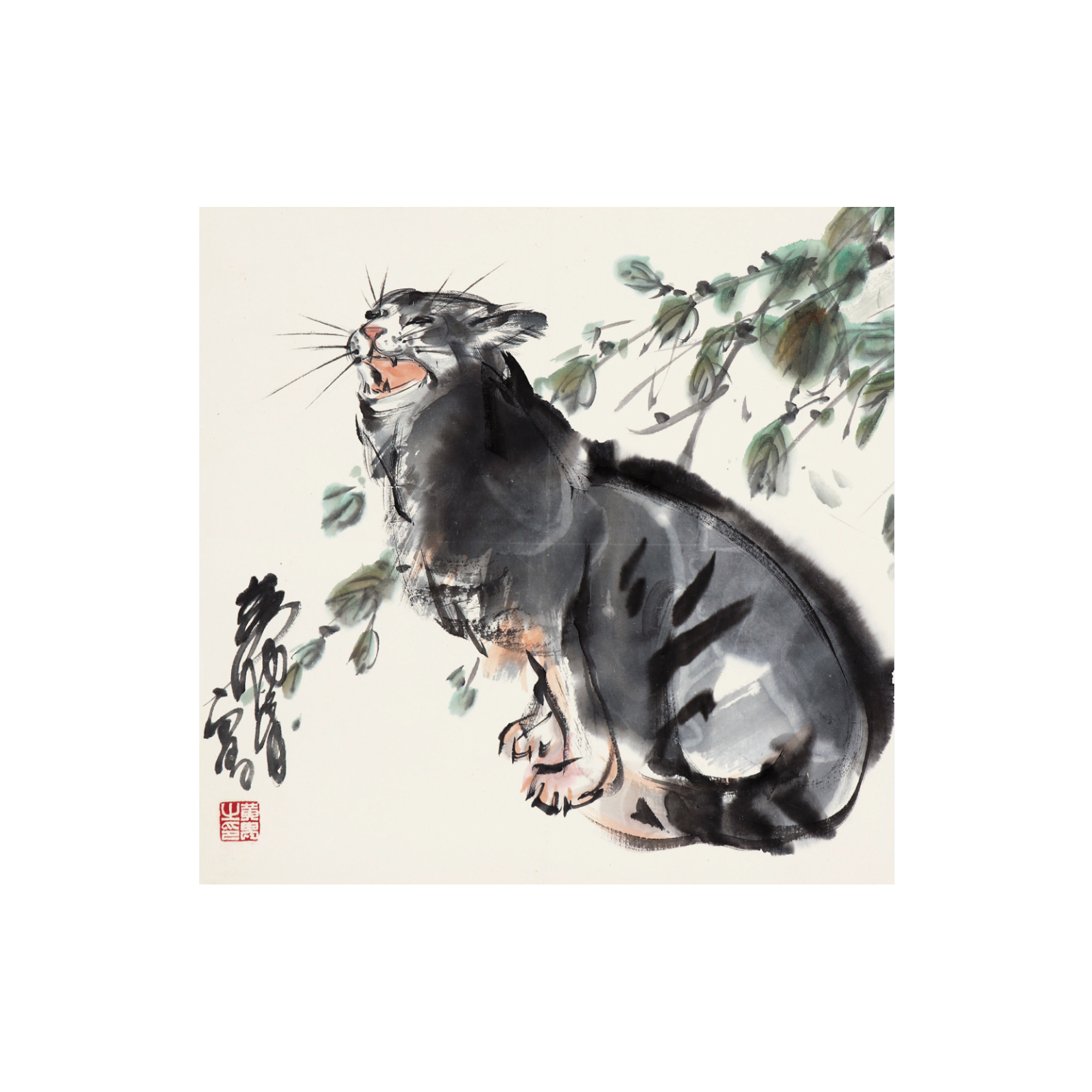 黃胄 貓趣圖