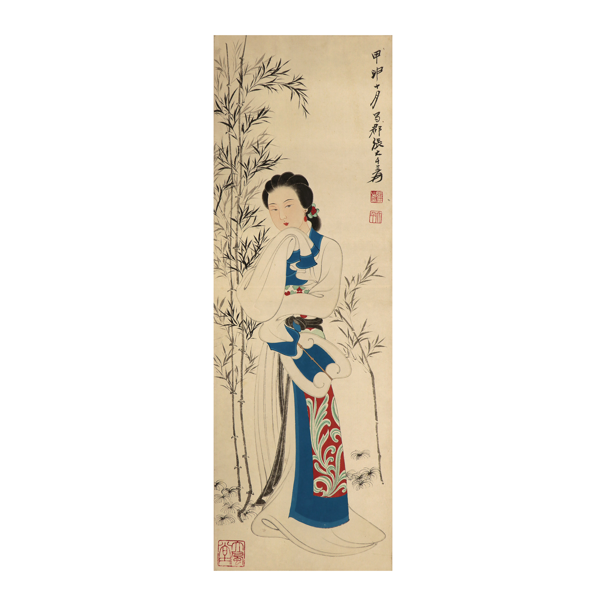 張大千 紈扇仕女圖