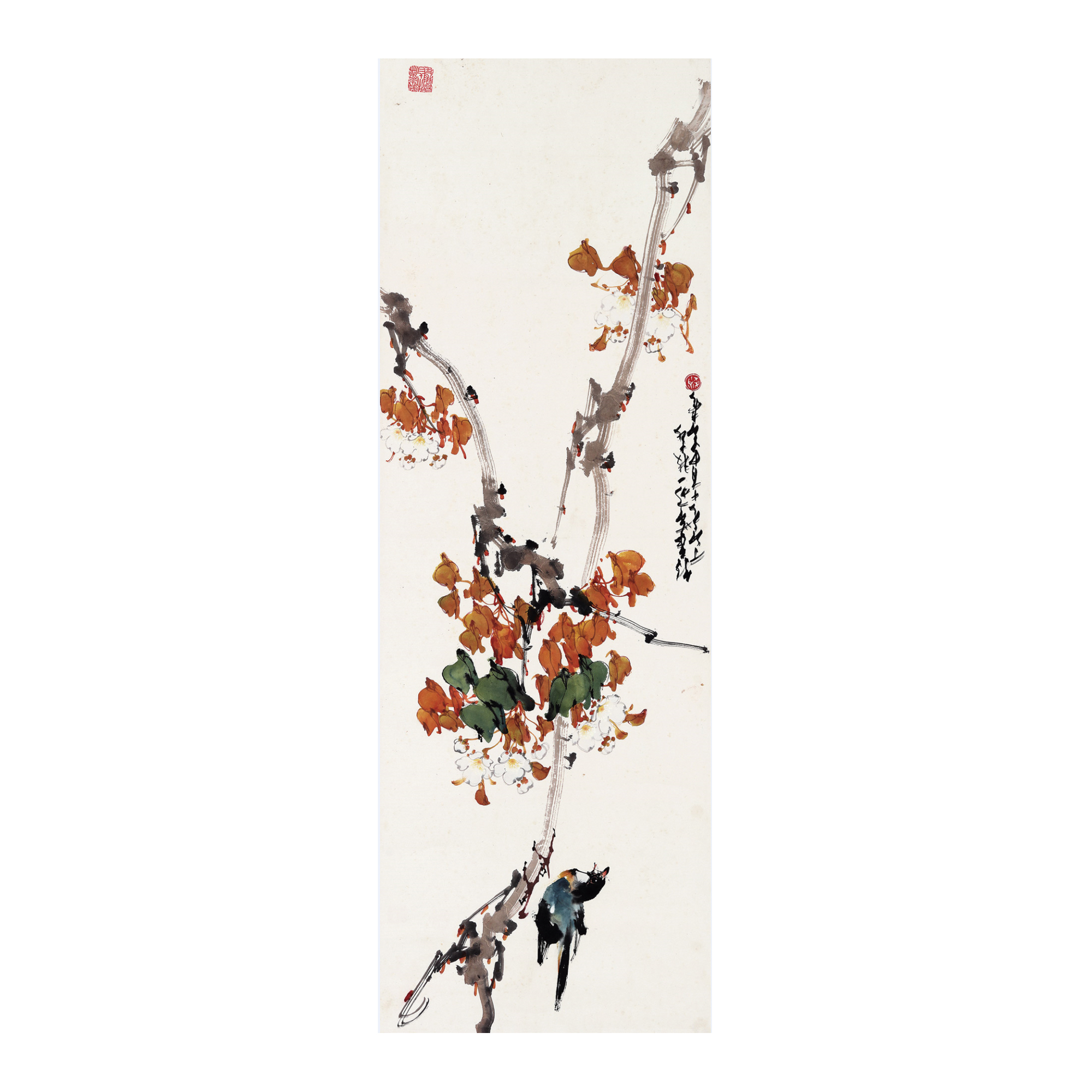 趙少昂 柳雀圖