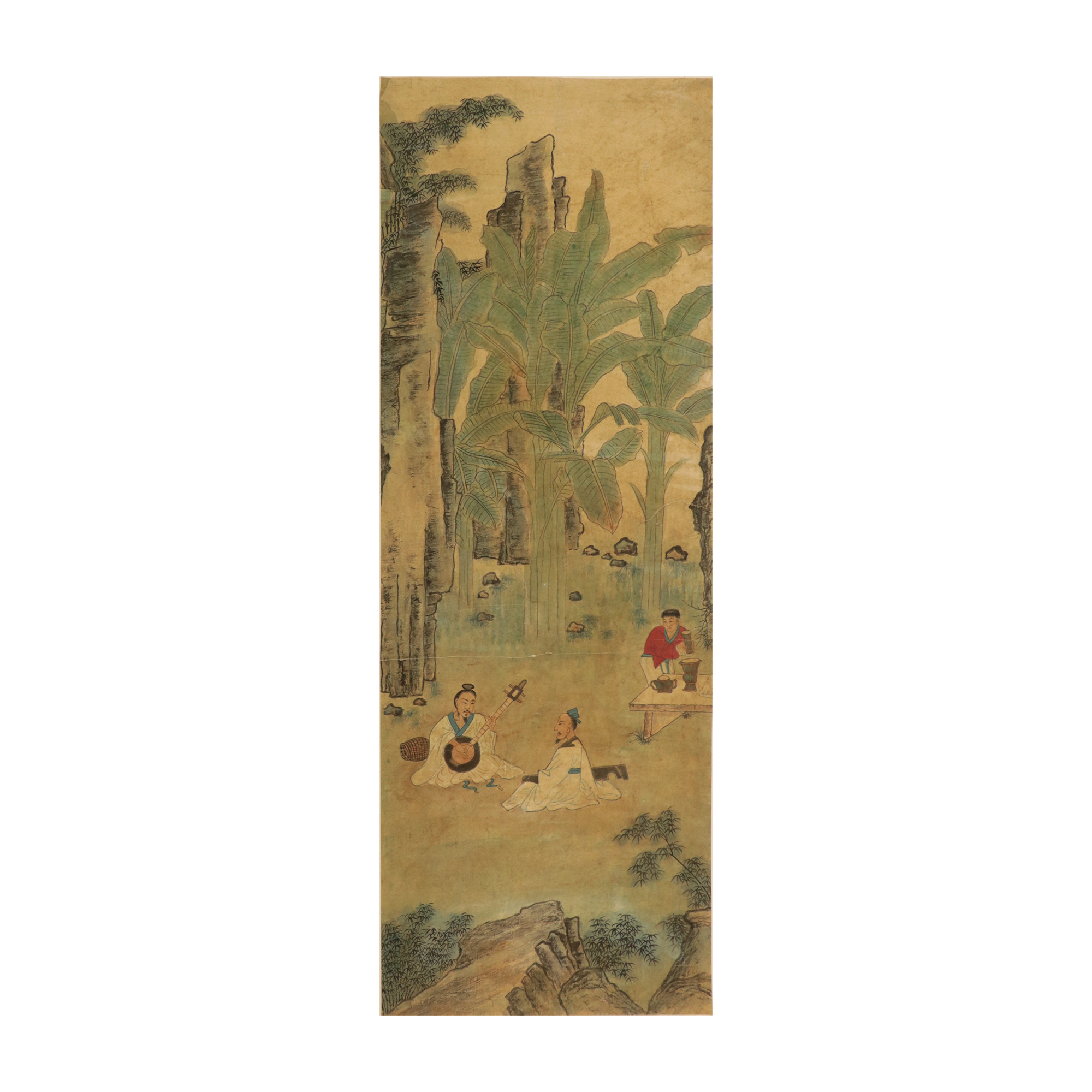 桐蔭撫琴圖