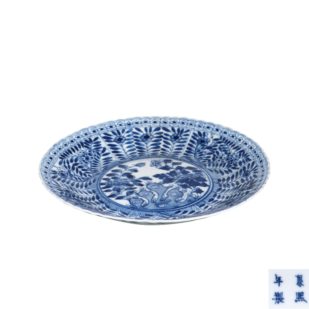 青花花卉紋盤