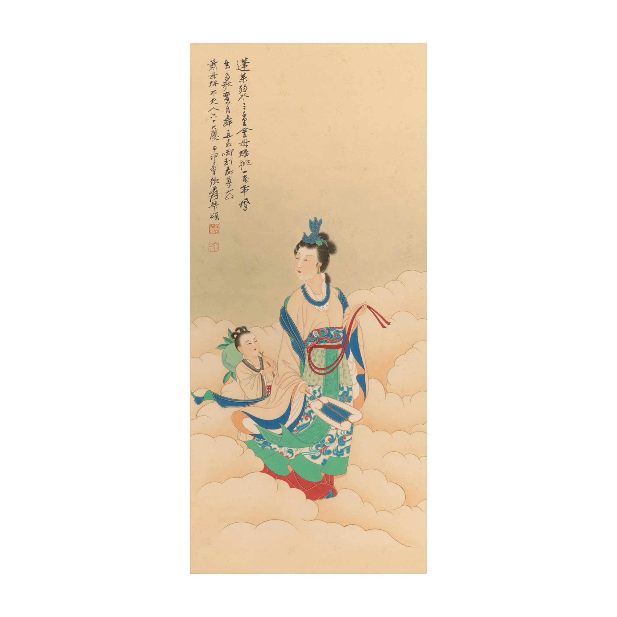 張大千作 蟠桃獻壽