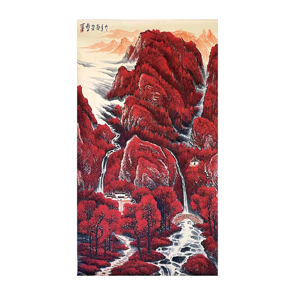 李可染 1938年作 萬山紅