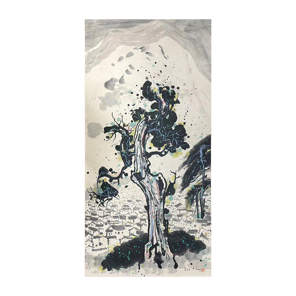 吳冠中 1990作 風景圖