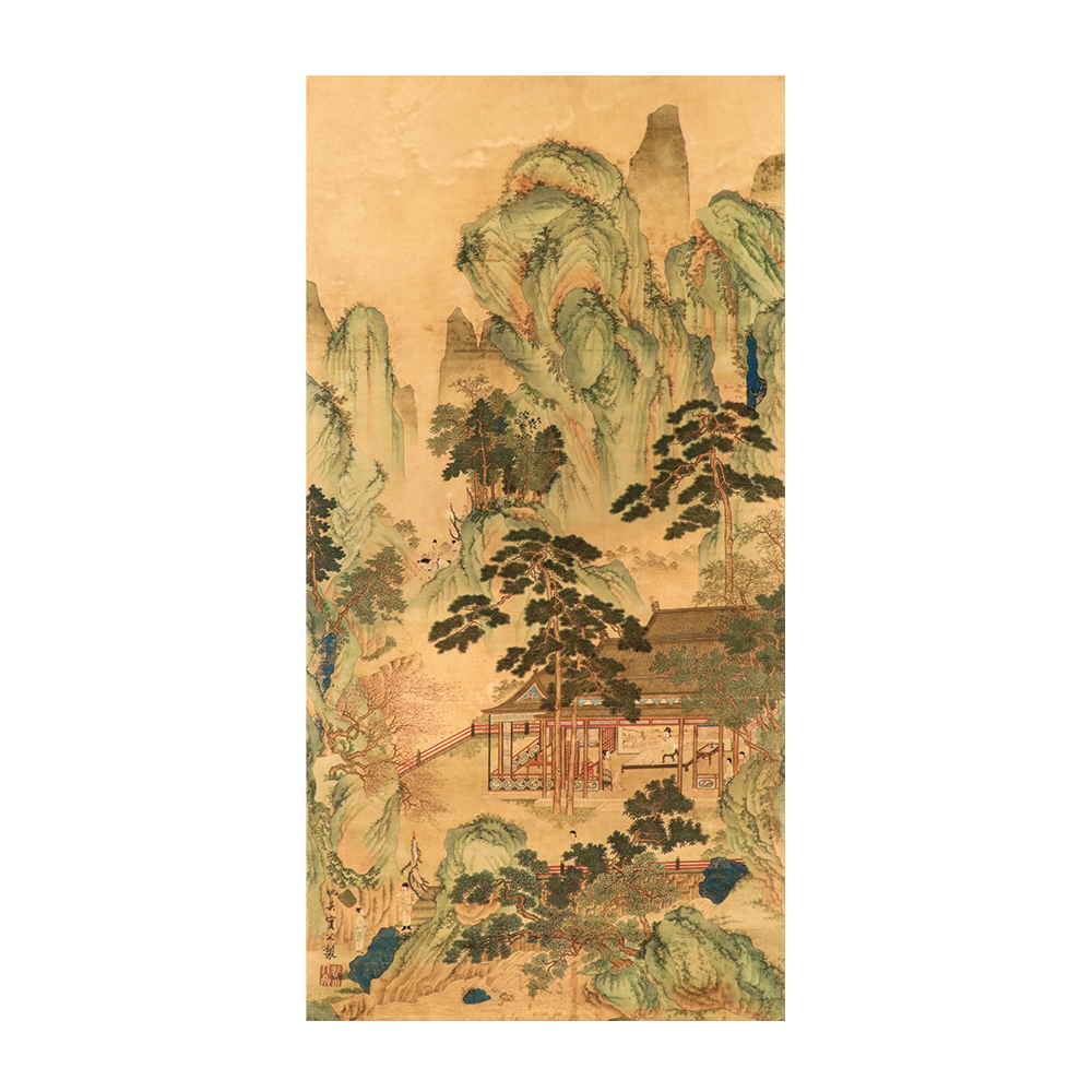 仇英 松山高士圖