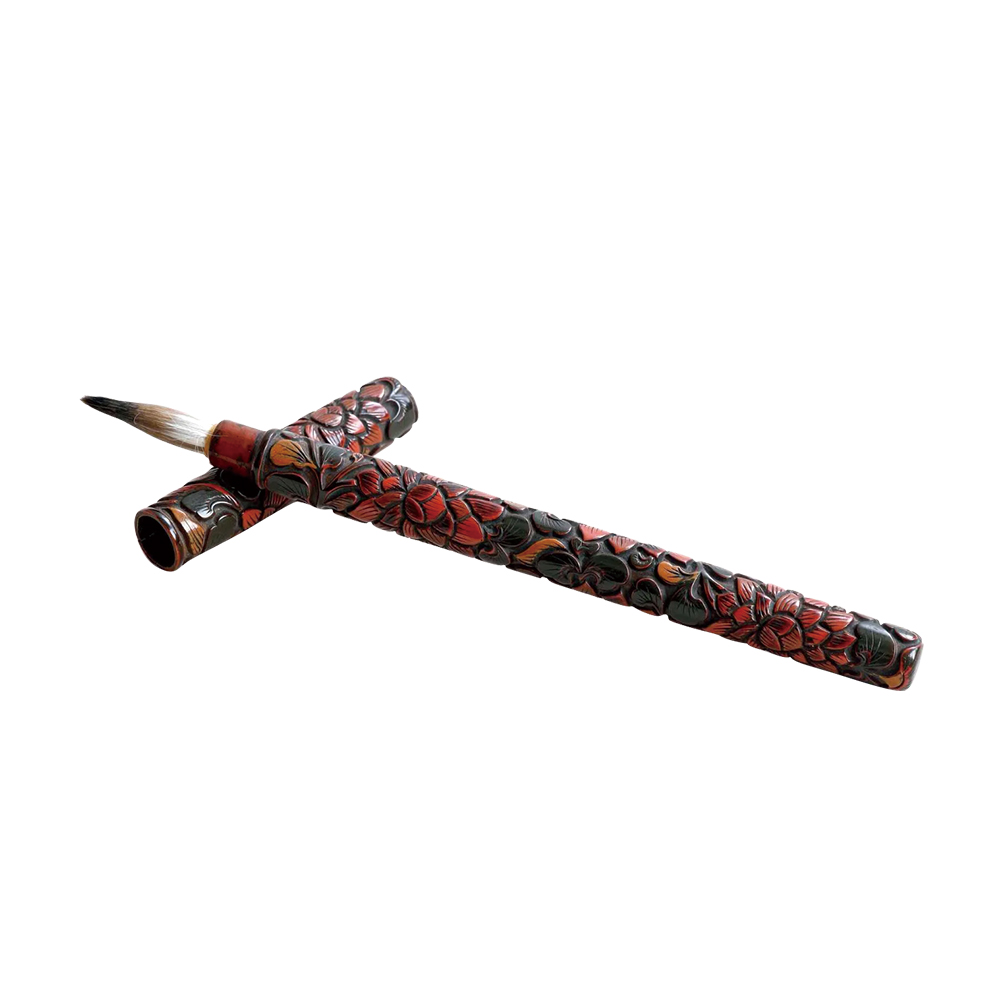 剔紅花卉紋筆