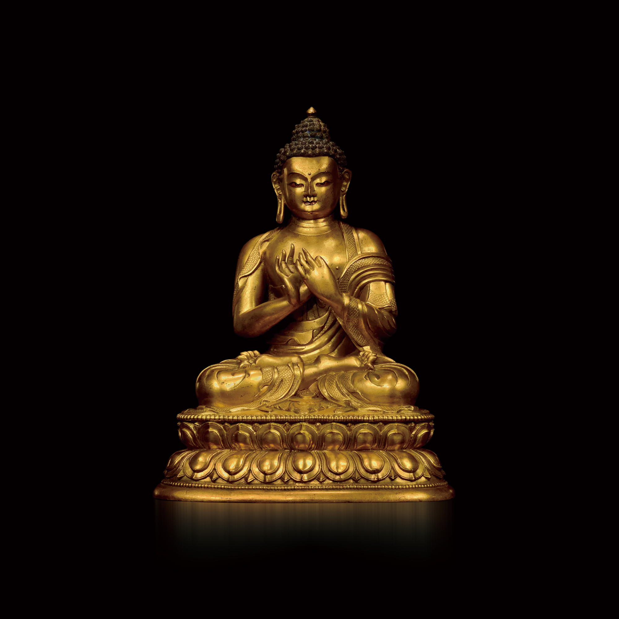 銅鎏金釋迦牟尼像