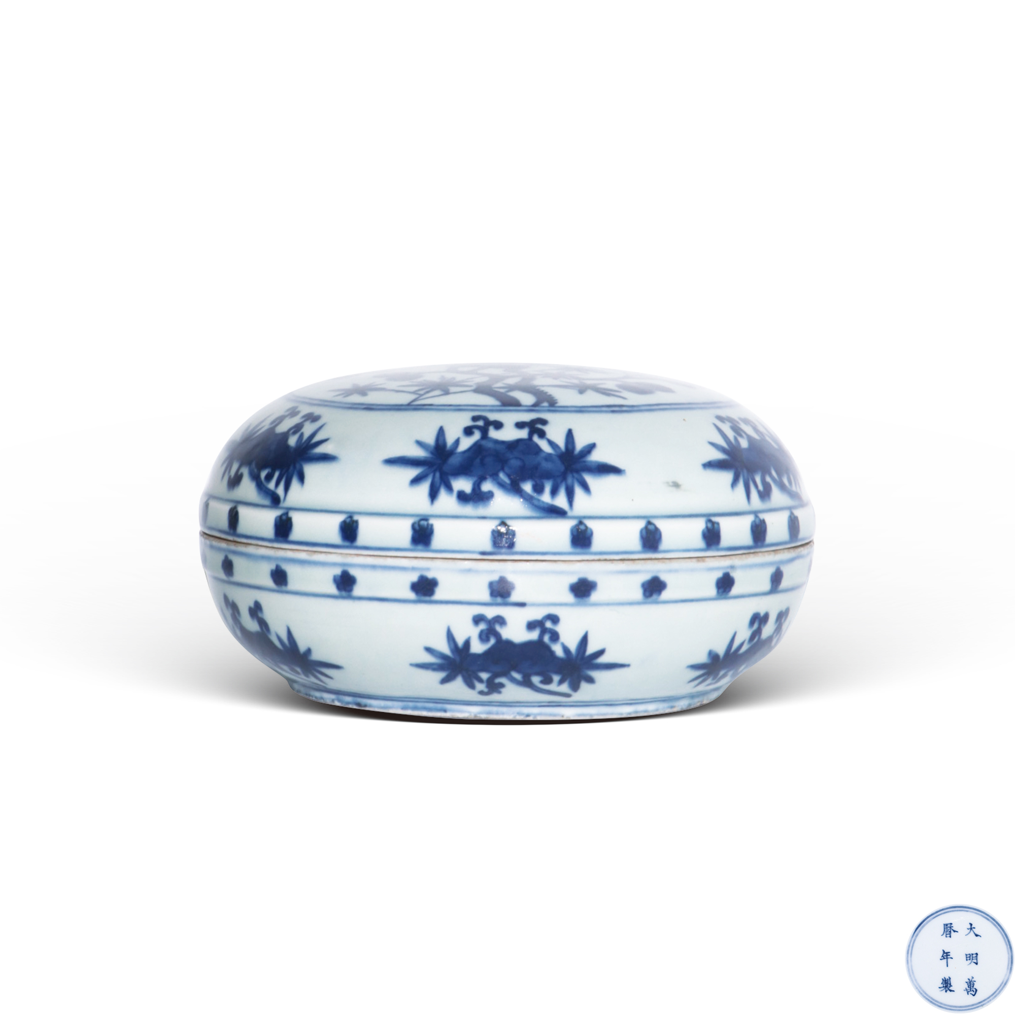 明萬曆青花松竹梅蓋盒