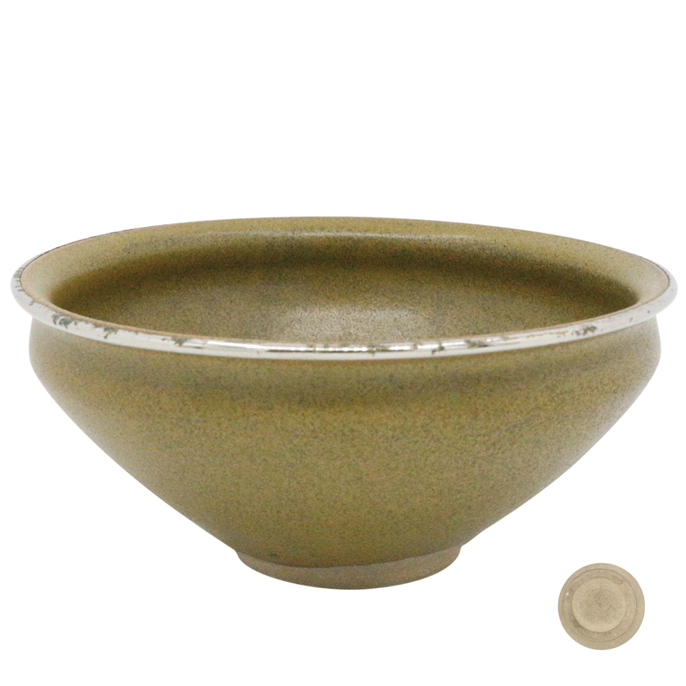 清中期茶叶末釉沿口盏