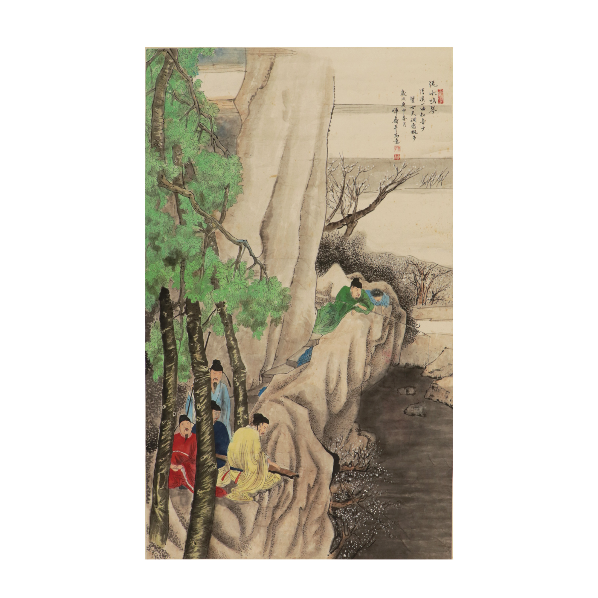 惲壽平流水鳴琴圖