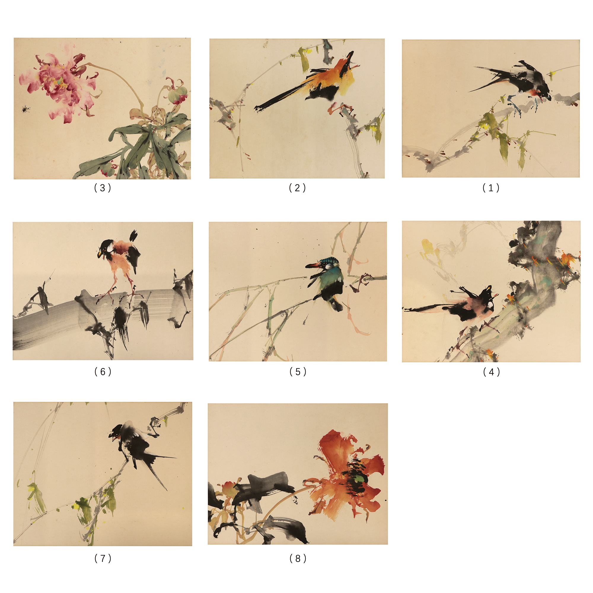 趙少昂花鳥圖（一組)