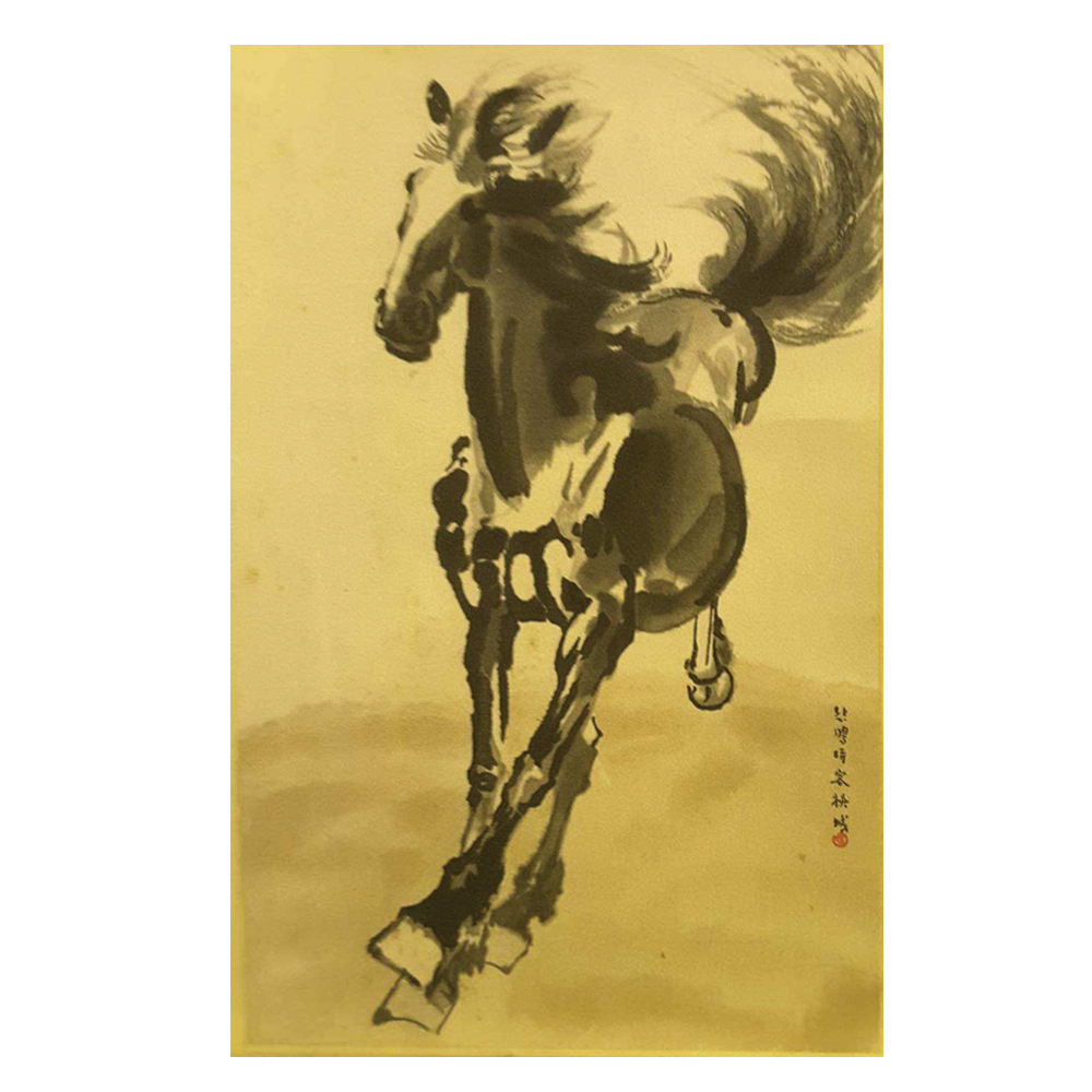 徐悲鸿《时客梹城》
