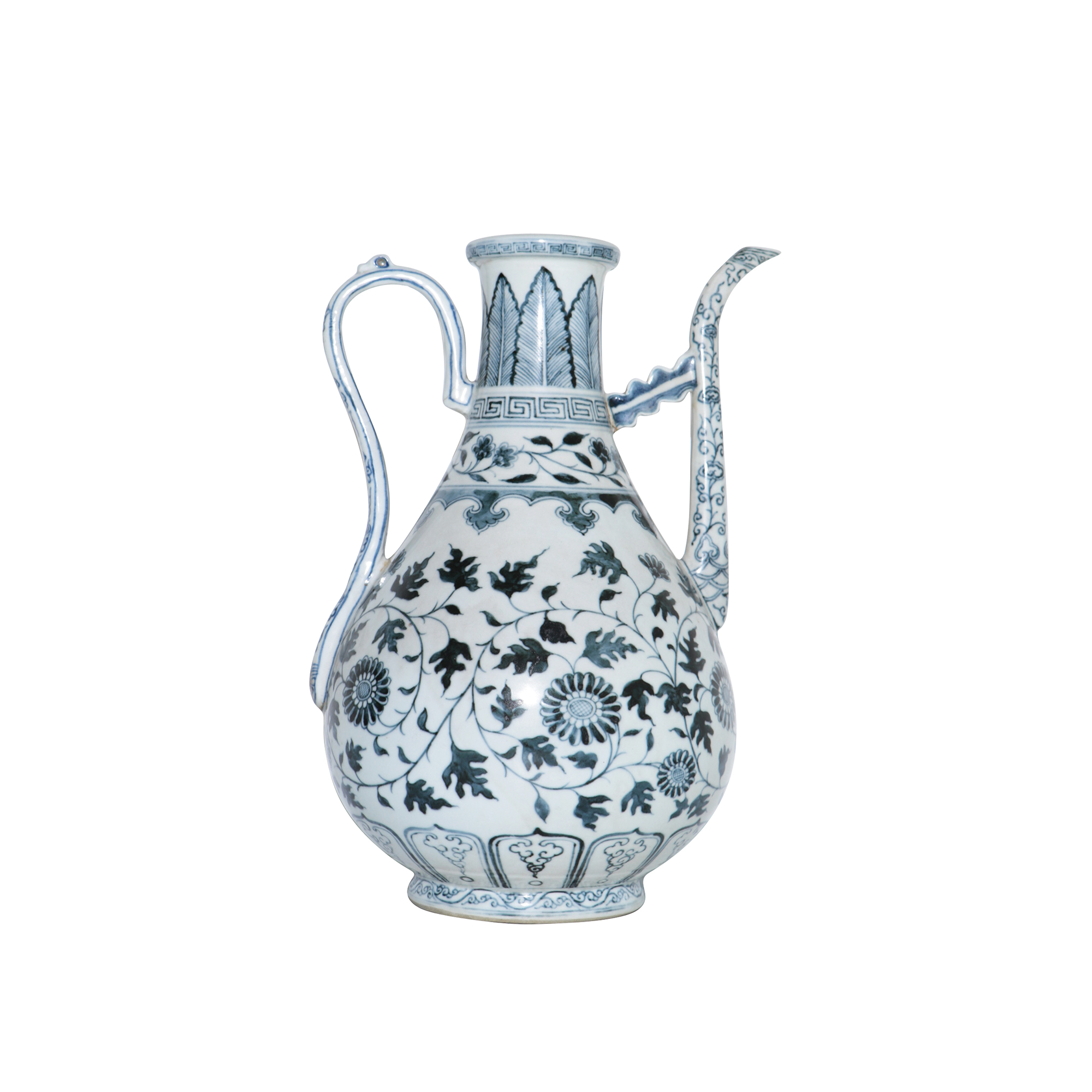 青花纏枝菊紋執壺