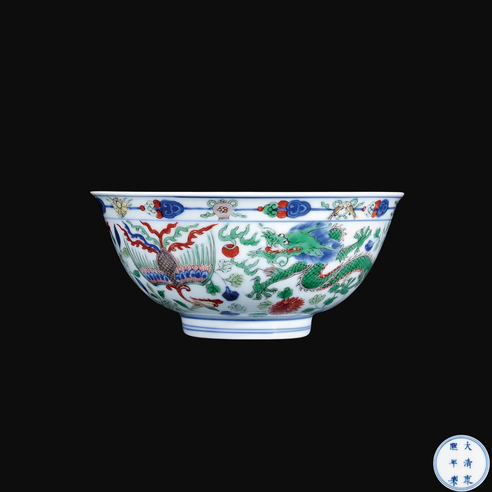 五彩龍鳳呈祥碗