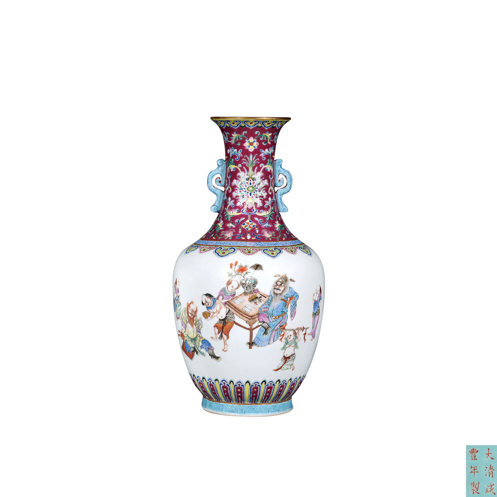<span style="color:#CC0000;line-height:28px;font-size:14px;"><span style="font-family:SourceHanSansTW-Regular;"><span>胭脂紅地洋彩五鬼戲鍾馗圖瓶</span></span></span><br />
<span style="color:#CC0000;line-height:24px;"><span style="color:#434343;font-family:SourceHanSansTW-Regular;">成交价：</span><span style="font-family:SourceHanSansTW-Regular;"><span>2750000</span></span></span>